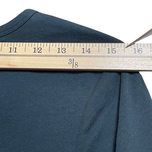 JAMES PERSE Double Shirred Skinny Dress Size 2 Medium Green 3/4 Sleeve EUC - Picture 11 of 16